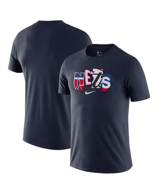 Men's Nike Navy Brooklyn Nets 2021/22 City Edition Essential Wordmark Collage T-shirt