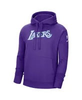 Men's Nike Purple Los Angeles Lakers 2021/22 City Edition Essential Logo Pullover Hoodie