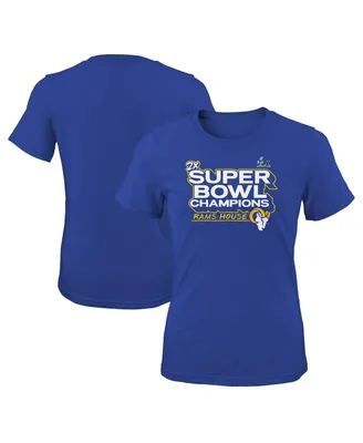 Big Girls Fanatics Royal Los Angeles Rams Super Bowl Lvi Champions Parade T-shirt