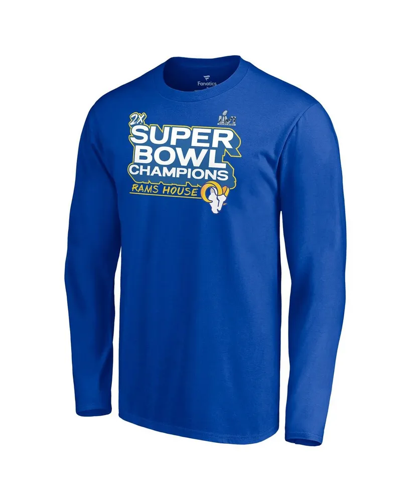 Men's Fanatics Royal Los Angeles Rams Super Bowl Lvi Champions Big Tall Parade Long Sleeve T-shirt