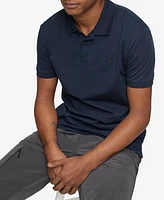 Calvin Klein Men's Regular-Fit Smooth Cotton Monogram Logo Polo Shirt