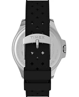 Timex Men's Harborside Coast Black Silicone Watch 43mm