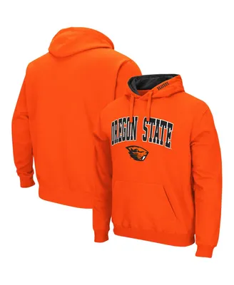 Men's Colosseum Orange Oregon State Beavers Arch and Logo 3.0 Pullover Hoodie