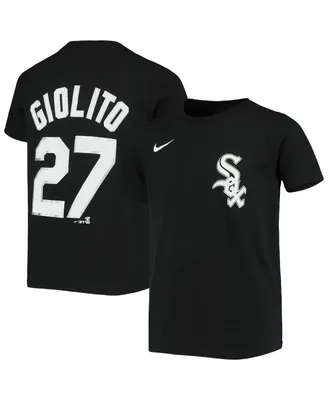 Big Boys Nike Lucas Giolito Black Chicago White Sox Player Name and Number T-shirt