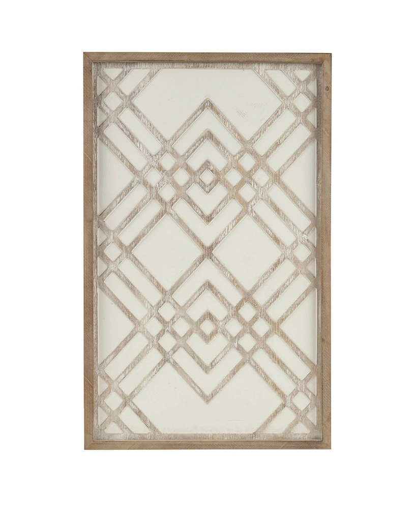 Madison Park Exton Geo Carved Wood Panel Wall Decor