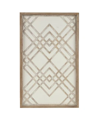 Madison Park Exton Geo Carved Wood Panel Wall Decor