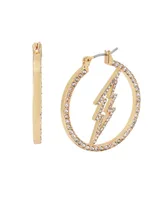 Steve Madden Women's Pave Hoop Earrings