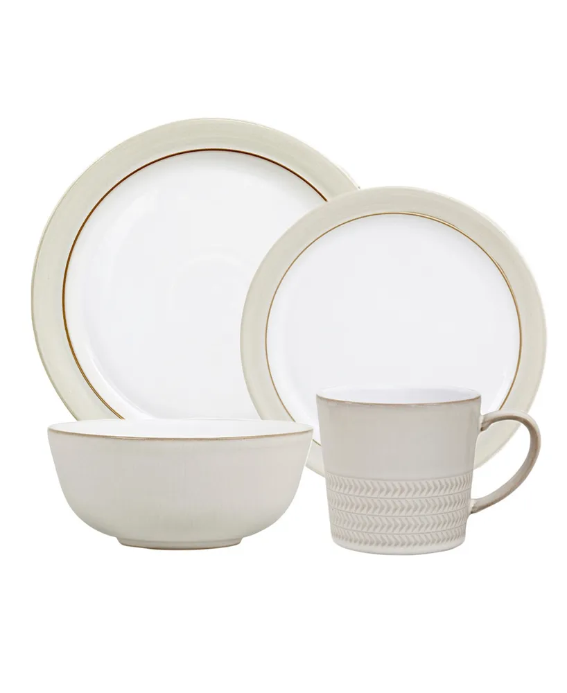 Denby Natural Canvas 16pc Set with Textured Mug