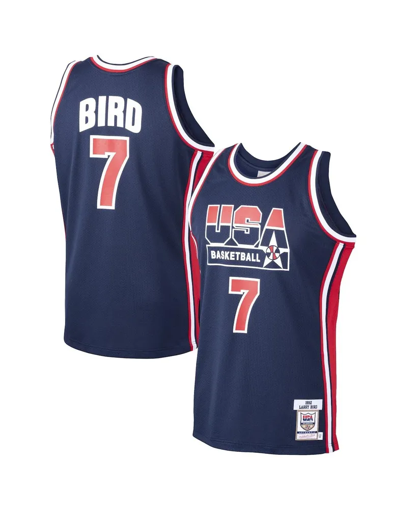 Men's Mitchell & Ness Larry Bird Navy Usa Basketball Home 1992 Dream Team Authentic Jersey