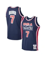 Men's Mitchell & Ness Larry Bird Navy Usa Basketball Home 1992 Dream Team Authentic Jersey