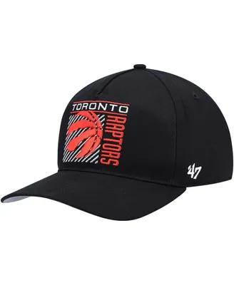 Men's '47 Black Toronto Raptors Reflex Hitch Snapback Hat