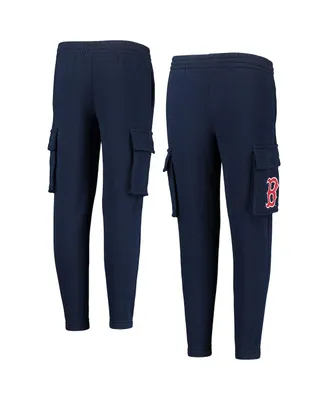 Big Boys Outerstuff Navy Boston Red Sox Players Anthem Fleece Cargo Pants