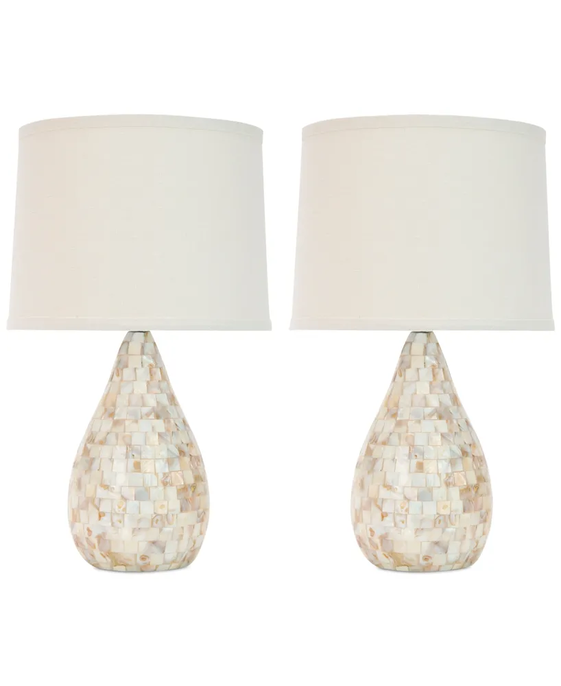 Safavieh Set of 2 Lauralie Ivory Capiz Shell Lamps