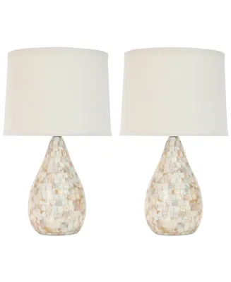 Safavieh Set of 2 Lauralie Ivory Capiz Shell Lamps