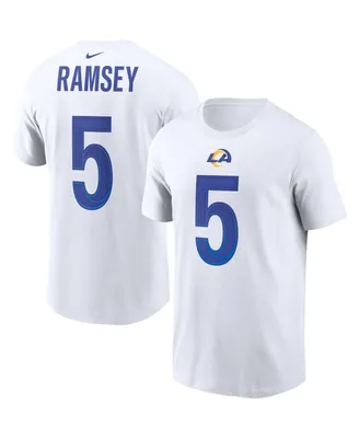 Men's Nike Jalen Ramsey White Los Angeles Rams Player Name Number T-shirt