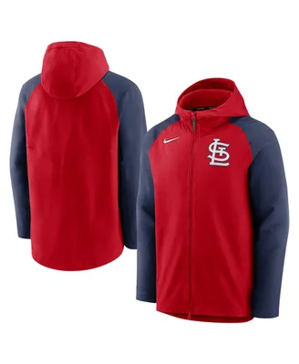 Men's Nike Red and Navy St. Louis Cardinals Authentic Collection Full-Zip Hoodie Performance Jacket