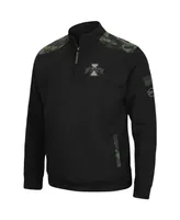 Men's Colosseum Black Iowa State Cyclones Oht Military-Inspired Appreciation Commo Fleece Quarter-Zip Jacket