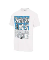 Men's Junk Food White Carolina Panthers Disney Marvel Avengers Line-Up T-shirt