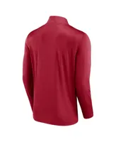 Men's Fanatics Crimson Washington State Cougars Underdog Mindset Quarter-Zip Top