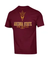 Men's Champion Maroon Arizona State Sun Devils Stack 2-Hit T-shirt