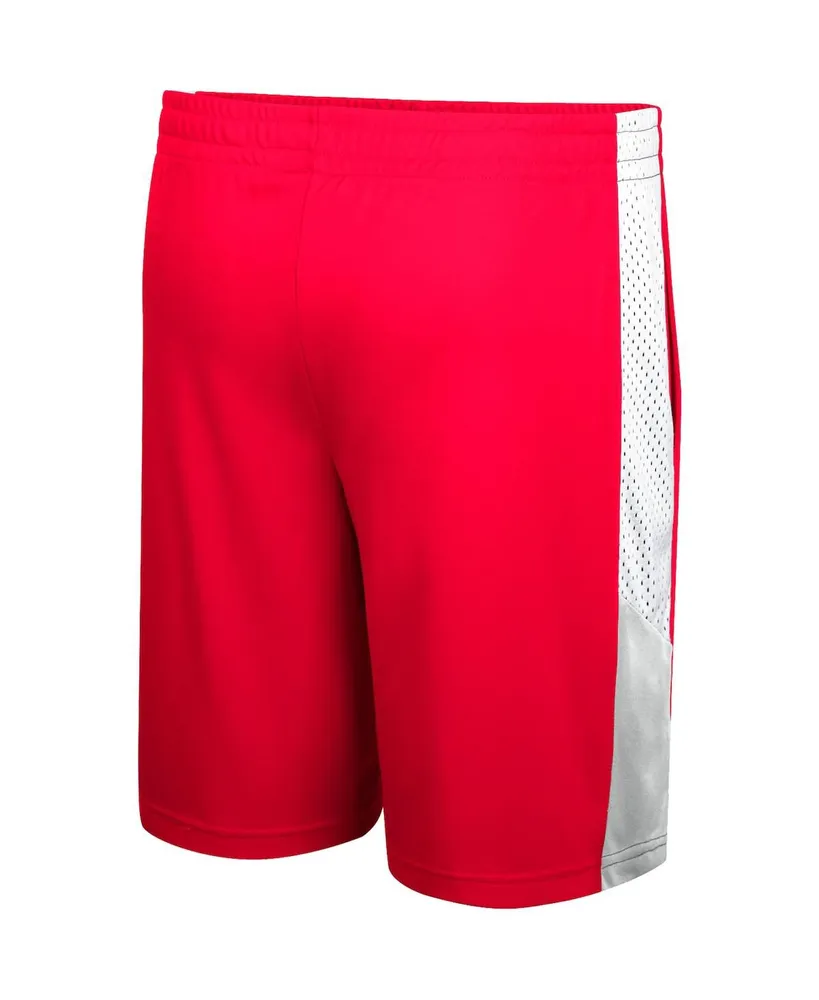 Big Boys Colosseum Scarlet Ohio State Buckeyes Very Thorough Colorblock Shorts