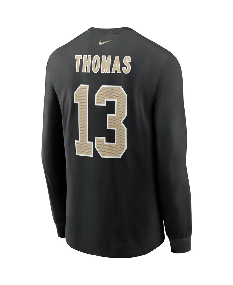 Men's Nike Michael Thomas Black New Orleans Saints Player Name Number Long Sleeve T-shirt