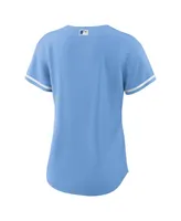 Women's Nike Light Blue Kansas City Royals Alternate Replica Team Logo Jersey