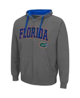 Men's Colosseum Charcoal Florida Gators Big and Tall Full-Zip Hoodie