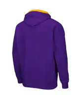 Men's Colosseum Purple Lsu Tigers Big and Tall Full-Zip Hoodie
