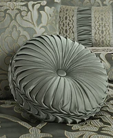 J Queen New York Santino Tufted Decorative Pillow, 15" Round