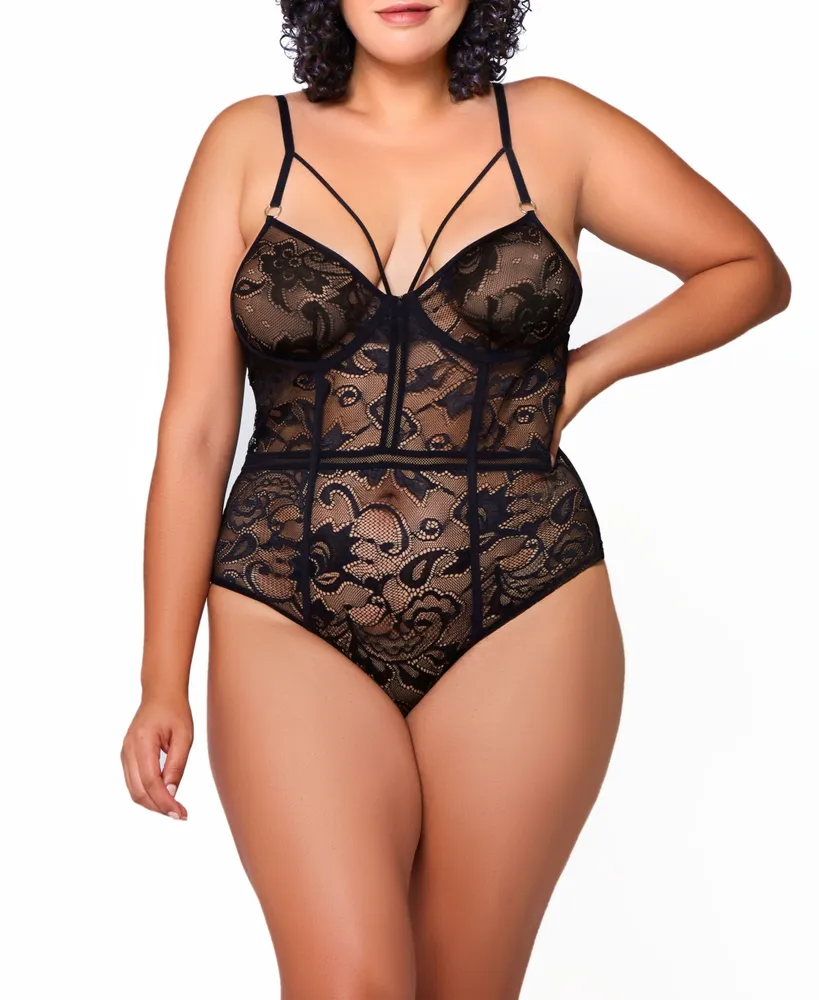 MeMoi Plus Size Braless Smoothing High Back Shaping Bodysuit - Macy's