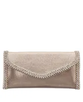 Women's Crystal Trim Envelope Clutch