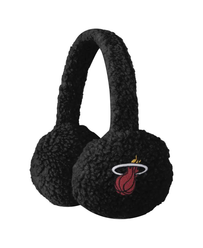 Men's and Women's Foco Black Miami Heat Sherpa Earmuffs