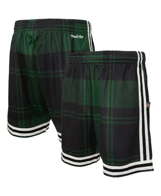 Men's Mitchell Ness x Uninterrupted Kelly Green and Black Boston Celtics Hardwood Classics Swingman Shorts