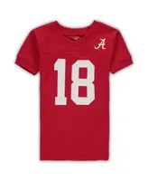 Preschool Boys and Girls Wes & Willy Crimson Alabama Crimson Tide Football Player V-Neck T-shirt and Pants Sleep Set