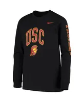 Big Boys Nike Black Usc Trojans Arch & Logo 2-Hit Long Sleeve T-shirt