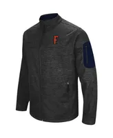 Men's Colosseum Heathered Charcoal Cal State Fullerton Titans Anchor Full-Zip Jacket