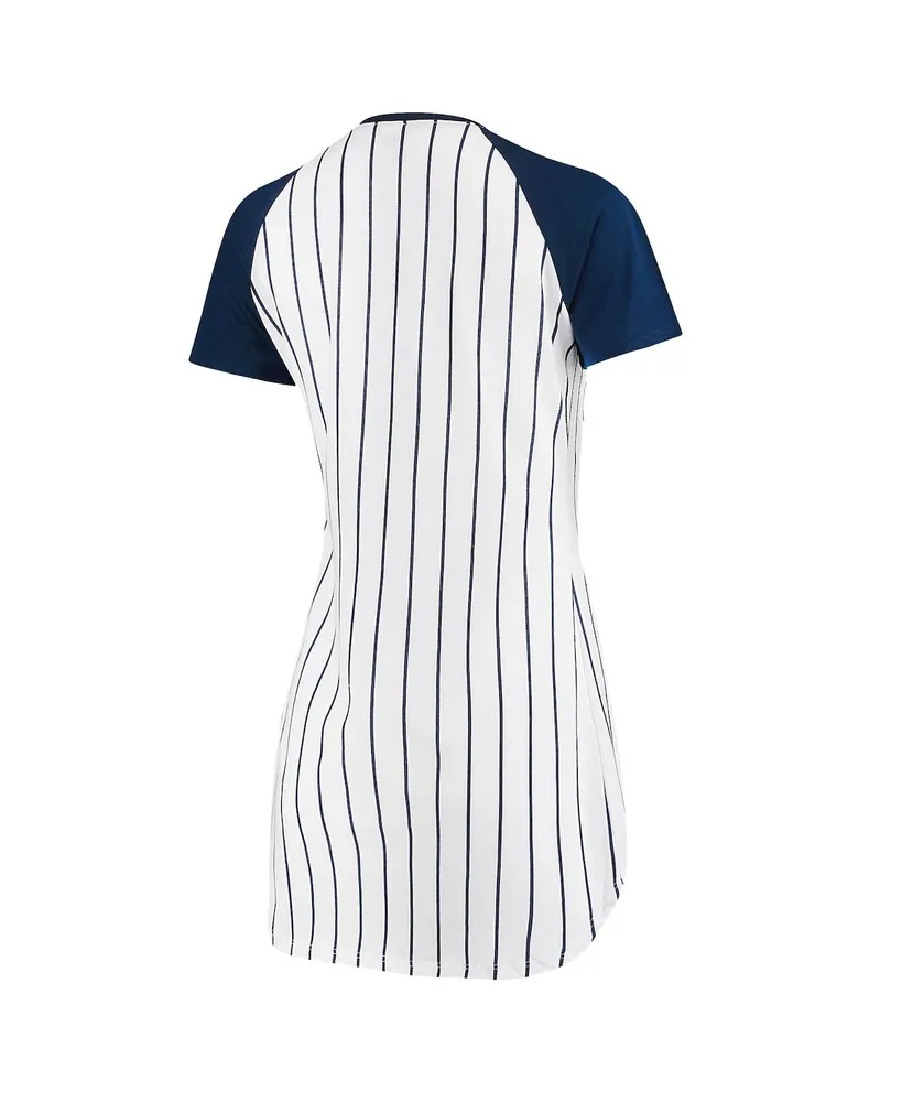 Women's Concepts Sport White Boston Red Sox Vigor Pinstripe Nightshirt