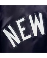 Men's Pro Standard Navy New York Yankees Wordmark Satin Full-Snap Jacket