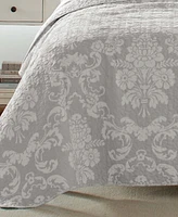 Closeout! Laura Ashley Venetia Cotton Reversible 3 Piece Quilt Set, King