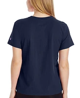 Champion Women's Cotton Classic Crewneck Logo T-Shirt