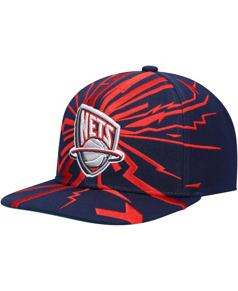 Men's Mitchell & Ness Navy New Jersey Nets Hardwood Classics Earthquake Snapback Hat