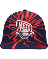 Men's Mitchell & Ness Navy New Jersey Nets Hardwood Classics Earthquake Snapback Hat