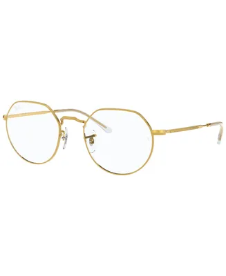 Ray-Ban RX6465 Jack Optics Unisex Irregular Eyeglasses - Gold