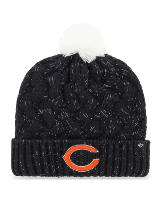 Women's Navy Chicago Bears Fiona Logo Cuffed Knit Hat with Pom