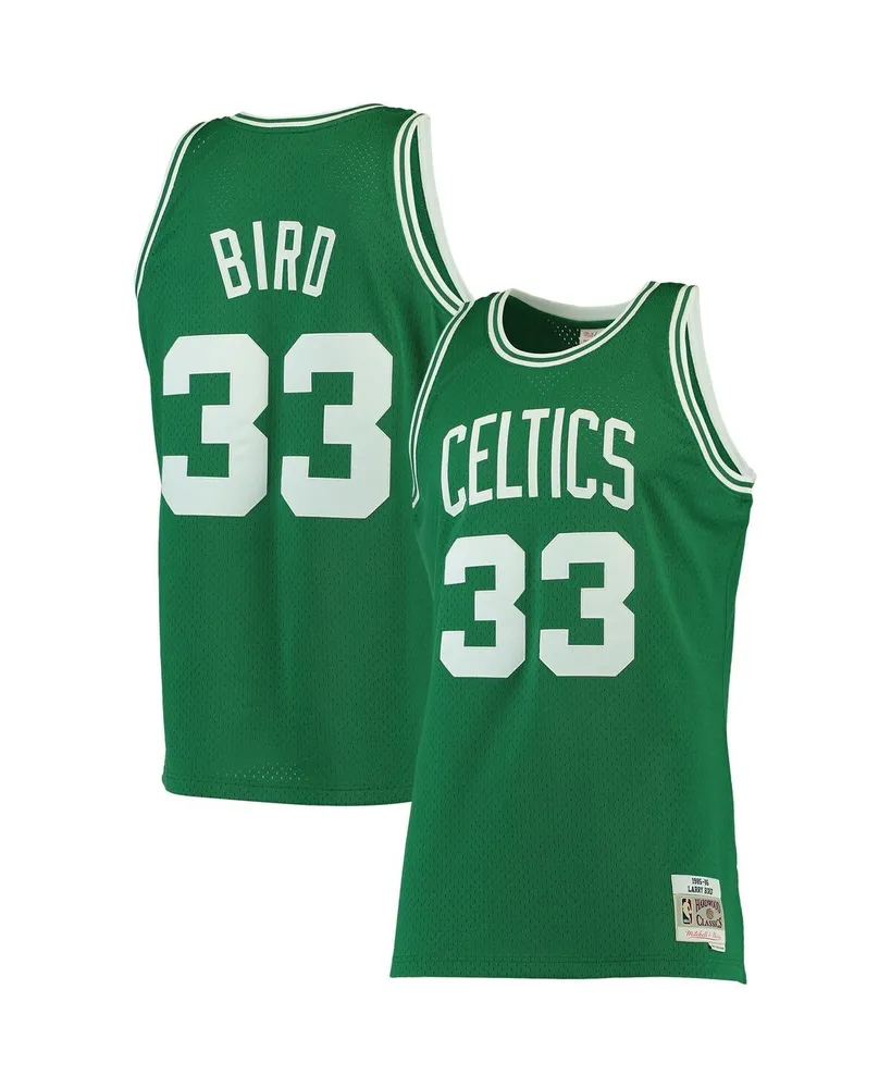 Men's Larry Bird Kelly Green Boston Celtics Big and Tall Hardwood Classics Jersey