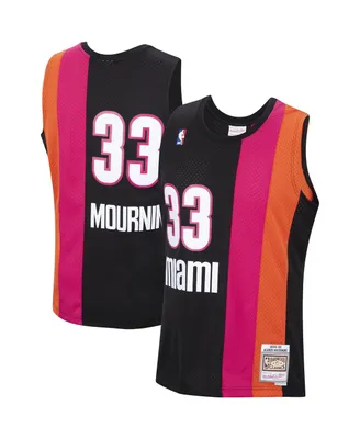 Men's Alonzo Mourning Black Miami Heat 2005-06 Hardwood Classics Swingman Jersey