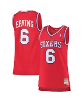 Women's Julius Erving Red Philadelphia 76ers 1982-83 Hardwood Classics Swingman Jersey