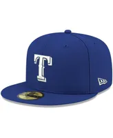 Men's Royal Texas Rangers Logo White 59FIFTY Fitted Hat