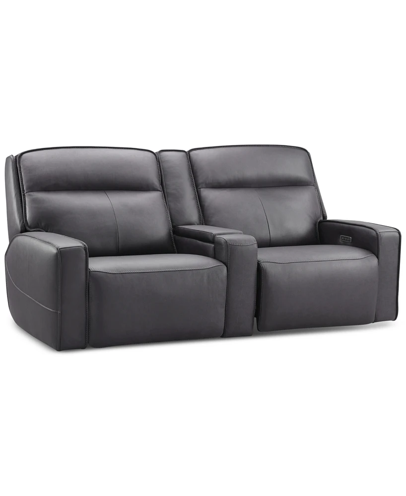 Closeout! Dextan Leather 3-Pc. Sofa with 2 Power Recliners and 1 Usb Console, Created for Macy's